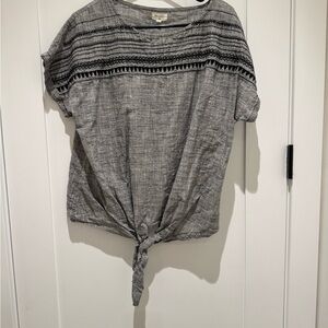 Gray and Black BOHO blouse in XL
